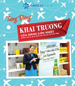 KHAI TRƯƠNG QUẦY SASCO SHOP LỚN NHẤT GA QUỐC NỘI