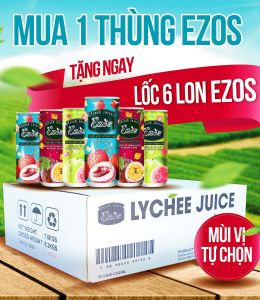 Mua 1 thùng EZOS - Tặng ngay lốc 6 lon